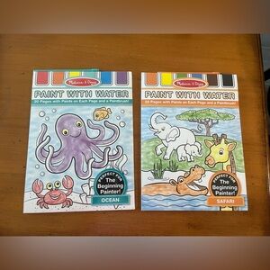 Melissa & Doug Paint with Water Set - Ocean and Safari Themes